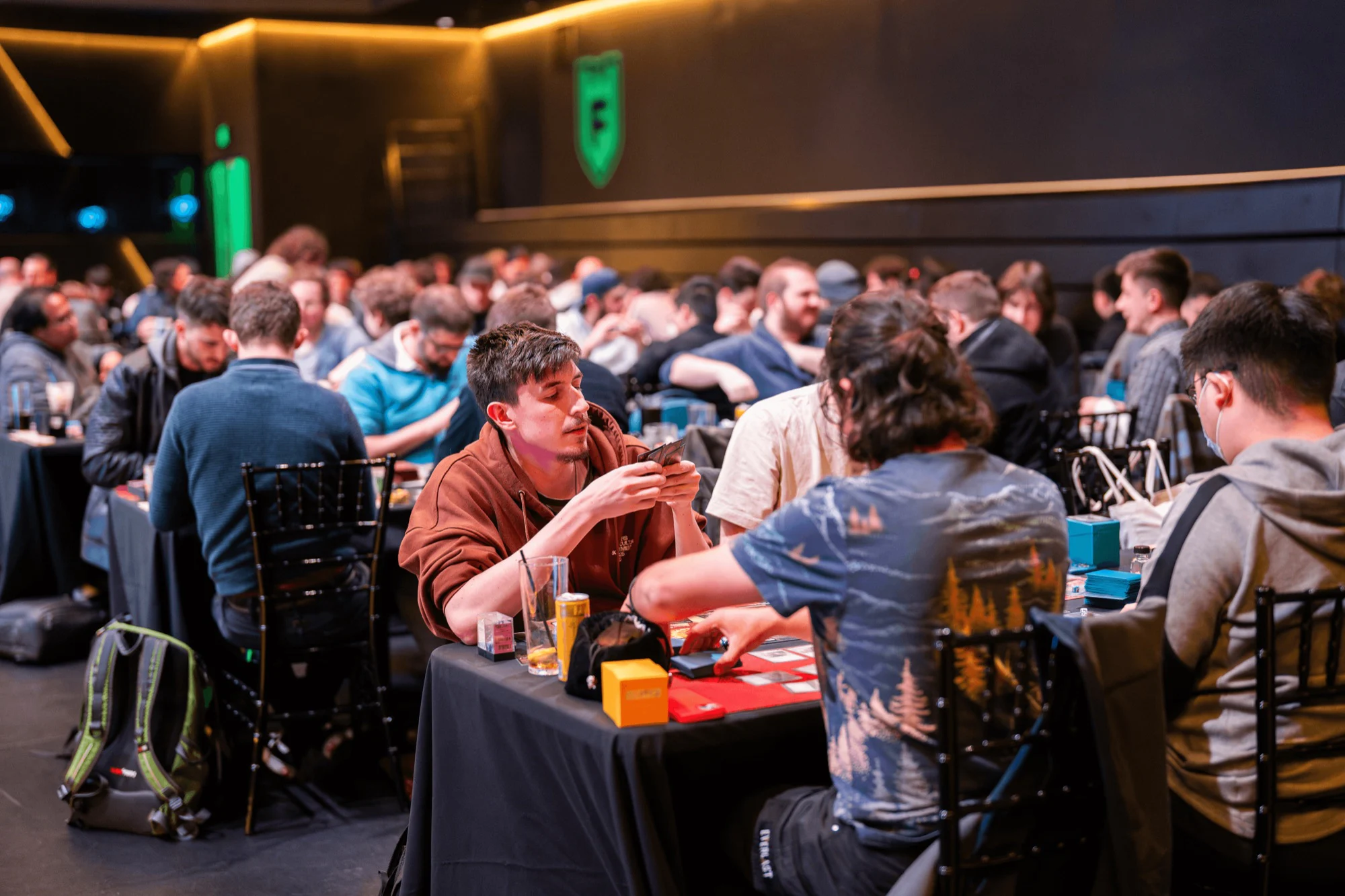 Guests filling the room for Mana on Tap at Fortress